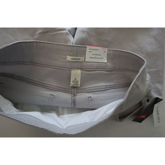 Westbound Women's Sz 14 Gray The Park Ave Fit Mid-Rise Pull On Capris - Picture 3 of 6